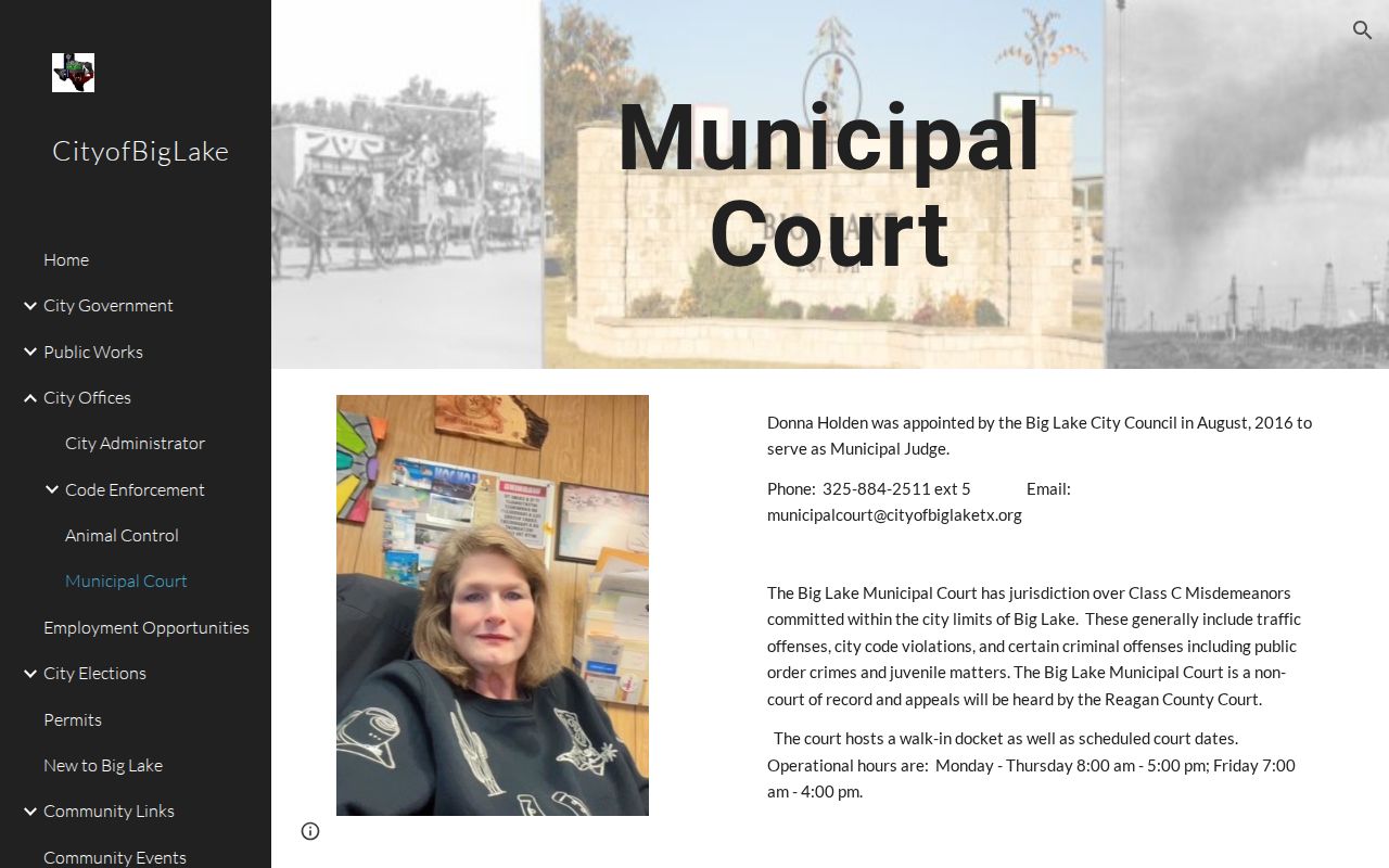 Reagan County traffic warrant procedure at Big Lake Municipal Court