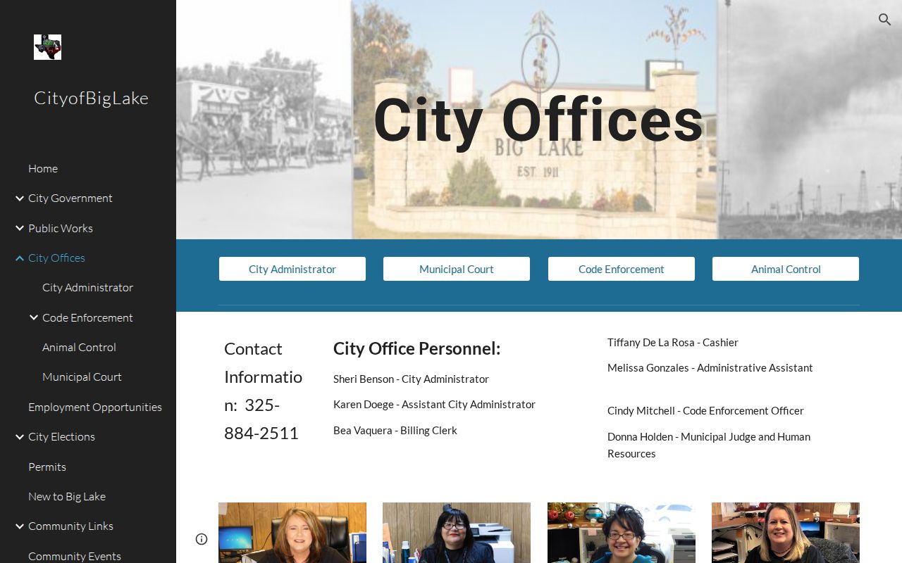 Reagan County municipal warrant records and Big Lake city office directory